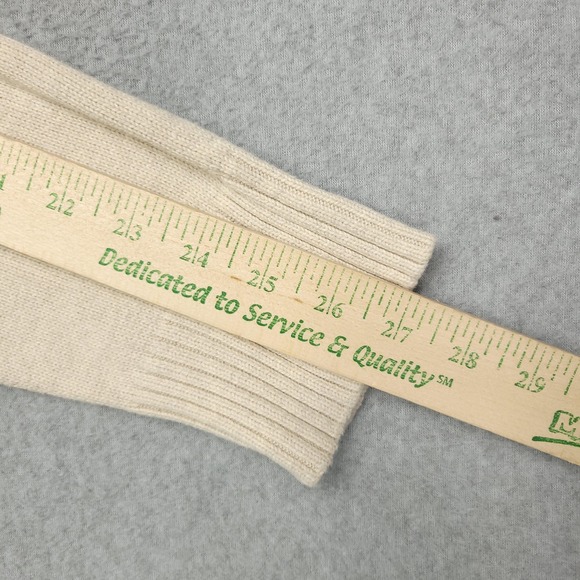 Eddie Bauer Sweater Mens Medium Beige Stripe 1/4 Zip Mock Neck Cotton Pullover - Picture 14 of 14